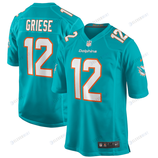 Bob Griese 12 Miami Dolphins Men Game Retired Jersey - Aqua