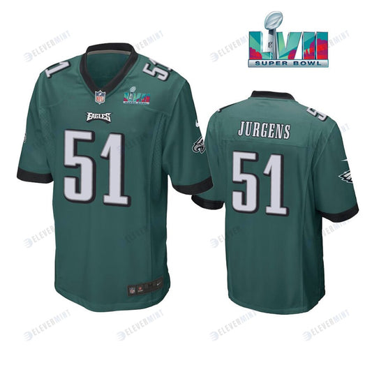 Cam Jurgens 51 Philadelphia Eagles Super Bowl LVII Game Player Men Jersey - Green