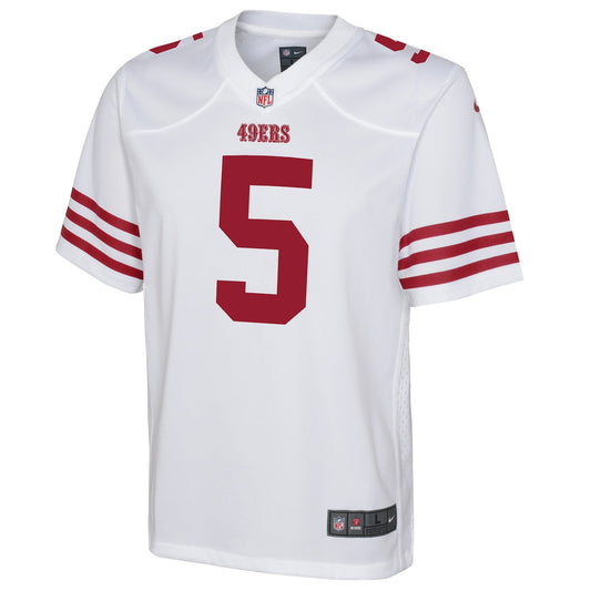 Boys' Grade School Trey Lance Nike 49ers Game Jersey - White