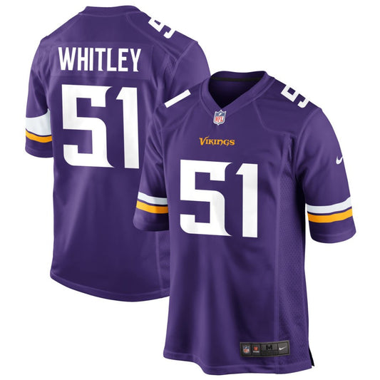 Benton Whitley Minnesota Vikings Nike Game Jersey - Purple