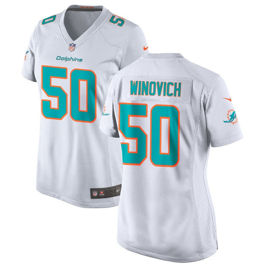 Chase Winovich Miami Dolphins Nike Women's Jersey - White