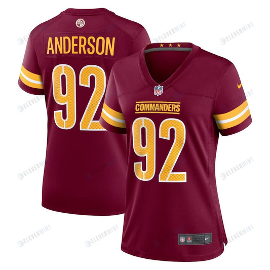 Abdullah Anderson 92 Washington Commanders Women Home Game Jersey - Burgundy