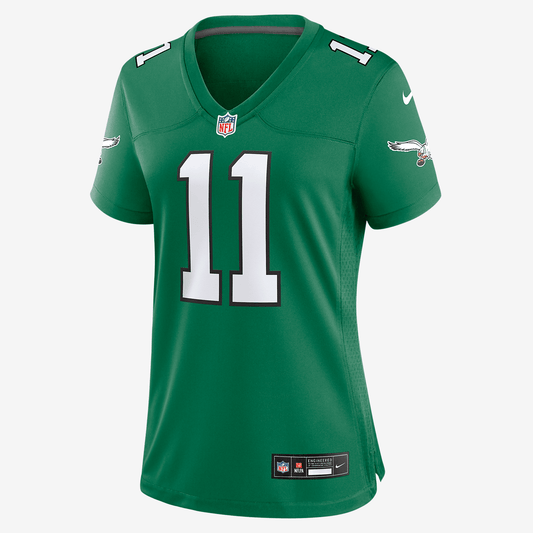 A.J. Brown Philadelphia Eagles Women's Nike NFL Game Football Jersey - Kelly Green