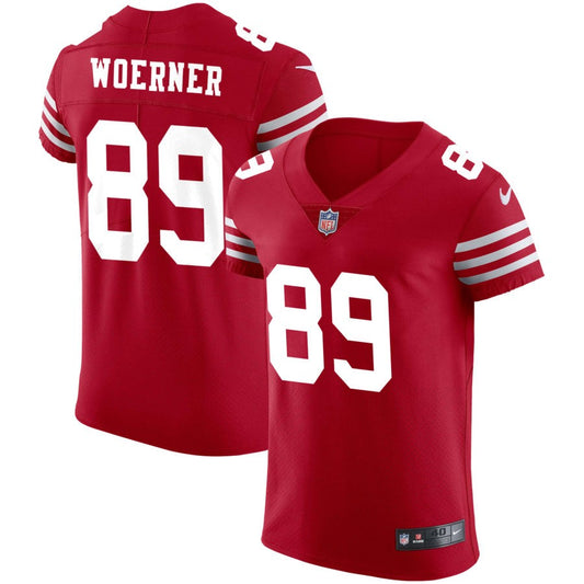 Charlie Woerner San Francisco 49ers Nike Vapor Elite Jersey - Scarlet