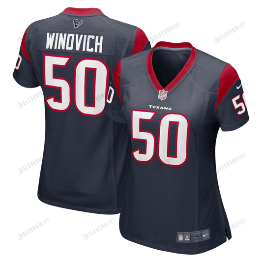 Chase Winovich 50 Houston Texans Women's Game Player Jersey - Navy