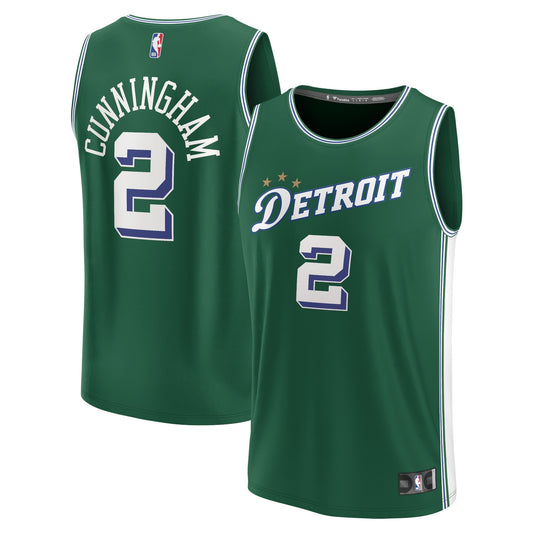 Cade Cunningham Detroit Pistons Fanatics Branded Youth 2022/23 Fastbreak Jersey - City Edition - Green