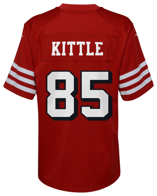 Boys' Grade School Kittle George Nike 49ers Game Jersey - Red