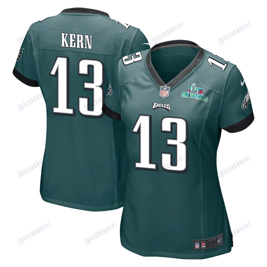 Brett Kern 13 Philadelphia Eagles Super Bowl LVII Champions Women Game Jersey - Midnight Green