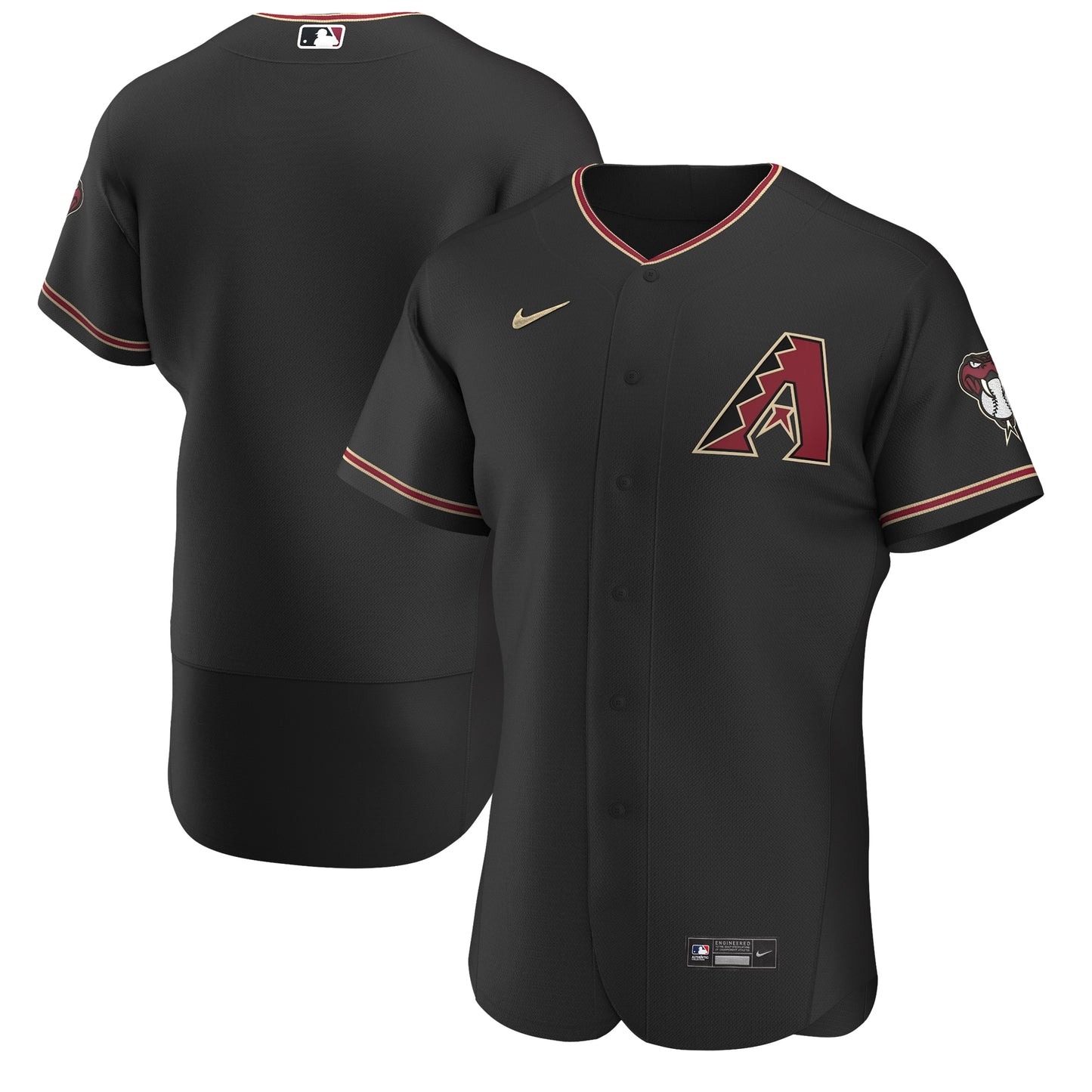 Arizona Diamondbacks Nike Alternate Authentic Team Jersey - Black