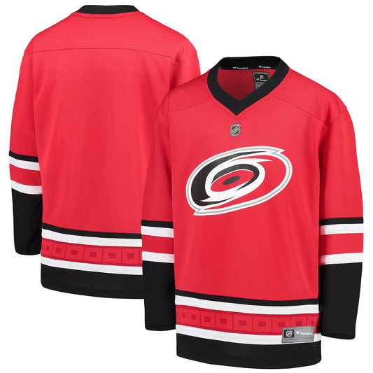 Carolina Hurricanes Fanatics Branded Youth Home Replica Blank Jersey - Red