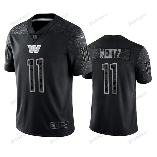 Carson Wentz 11 Washington Commanders Black Reflective Limited Jersey - Men