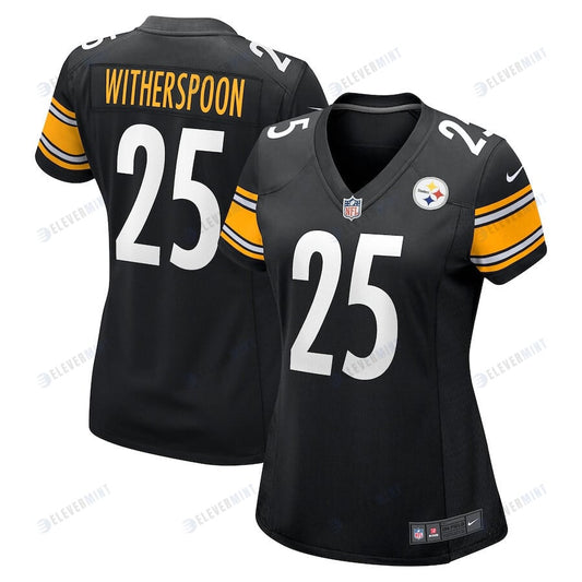 Ahkello Witherspoon 25 Pittsburgh Steelers Women's Game Jersey - Black