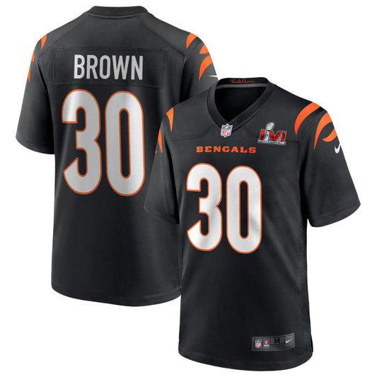 Chase Brown Cincinnati Bengals Nike Super Bowl LVI Game Jersey - Black