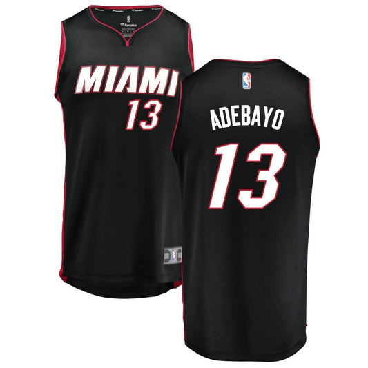 Bam Adebayo Miami Heat Fanatics Branded Fast Break Replica Jersey Black - Icon Edition