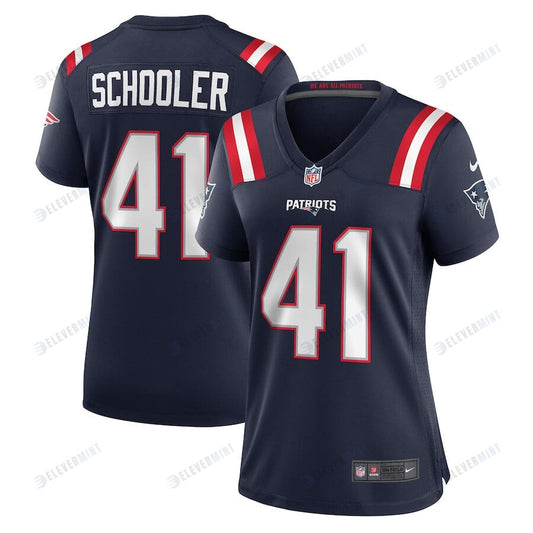 Brenden Schooler 41 New England Patriots Women Game Jersey - Navy