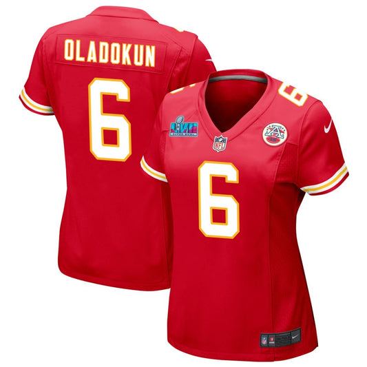 Chris Oladokun Kansas City Chiefs Nike Women's Super Bowl LVII Game Jersey - Red