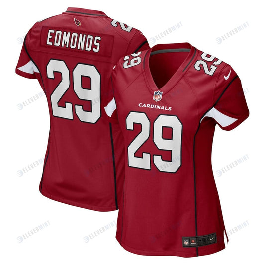 Chase Edmonds 29 Arizona Cardinals Women Game Jersey - Cardinal